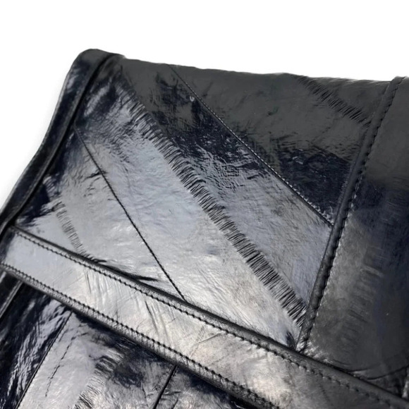 Vintage Black Eel Skin Clutch Made in Korea - Picture 11 of 13